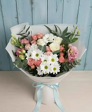 Букет цветов из:  Розы, Лизиантусы и Хризантемы #REPLACE_PRED# Кременкуль