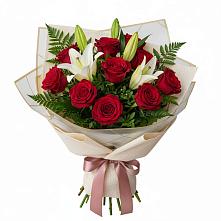 Букет цветов из:  Лилии и Розы #REPLACE_PRED# Кременкуль