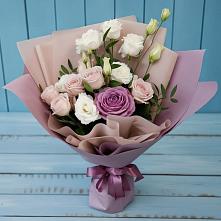 Букет цветов из:  Розы и Лизиантусы в Кременкуль