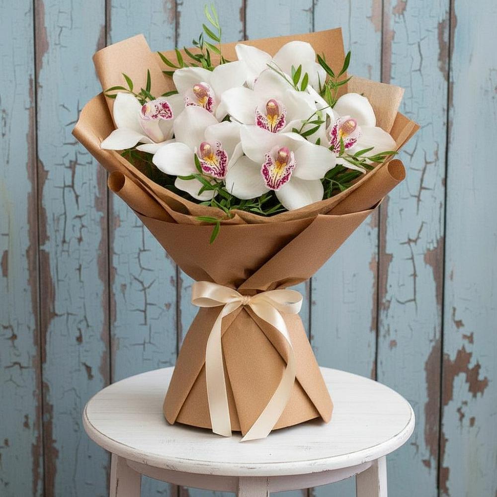 Букет цветов из: Орхидеи и Розы в Кременкуль