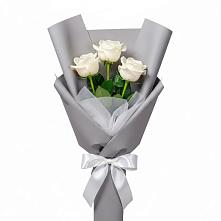 Букет 3 белые розы #REPLACE_PRED# Кременкуль
