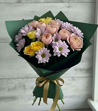 Букет цветов из:  Хризантемы и Розы #REPLACE_PRED# Кременкуль