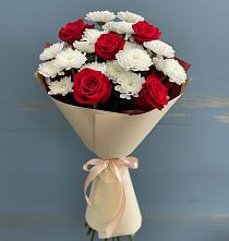 Букет цветов из:  Розы и Хризантемы в Кременкуль