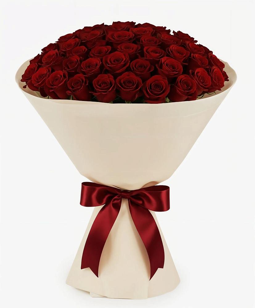 Букет 101 Бордовая роза Блэк Бакарра в Кременкуль