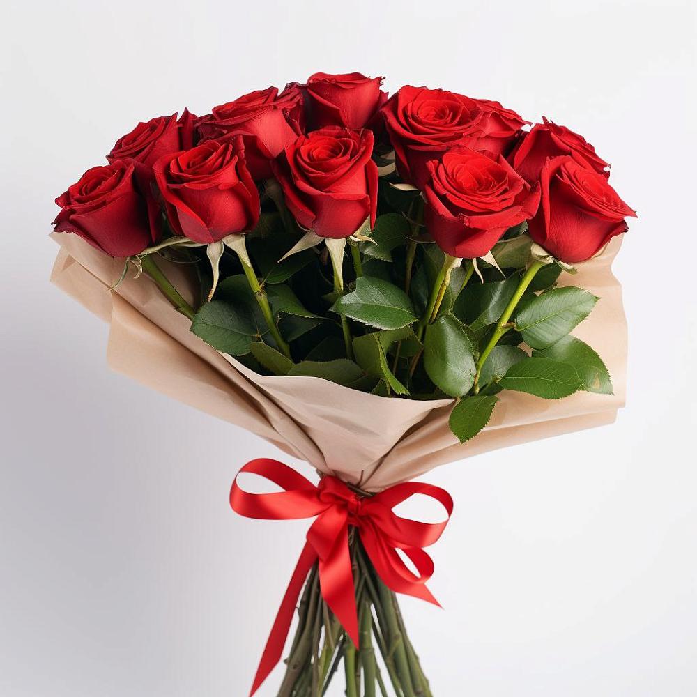 Букет 11 Красных роз Эдлесс Лав в Кременкуль