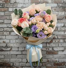 Букет цветов из:  Розы, Лизиантусы и Гвоздики #REPLACE_PRED# Кременкуль